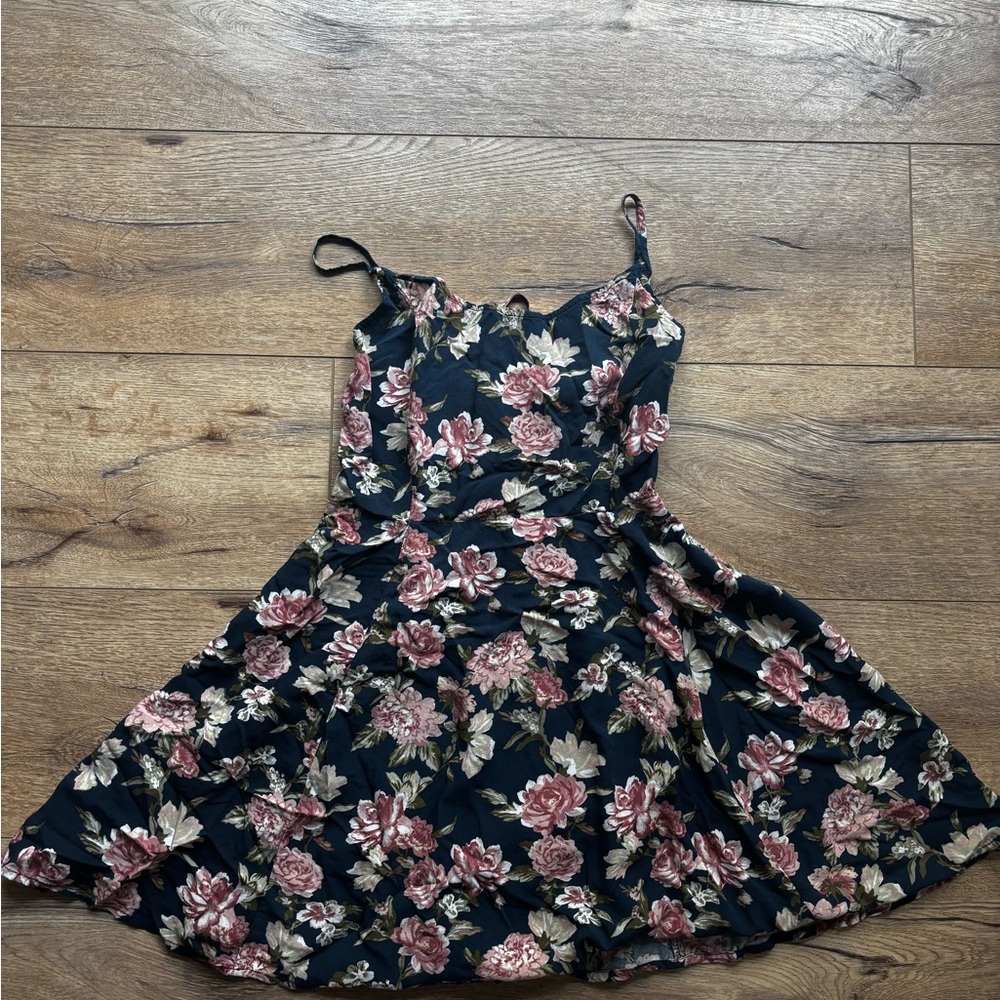 Forever 21 Pink and White A-Line Sundress Casual
